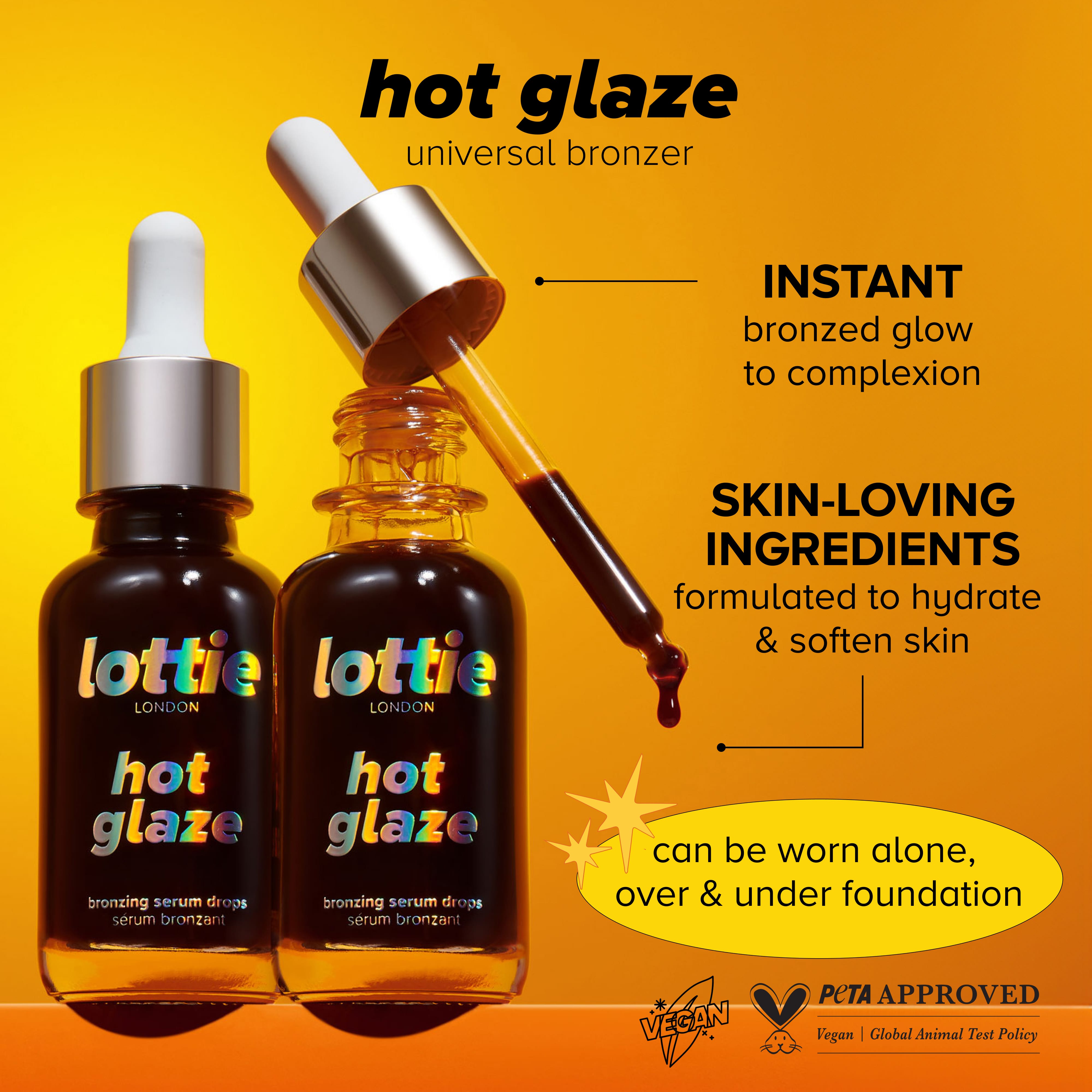 hot glaze bronzing serum drops