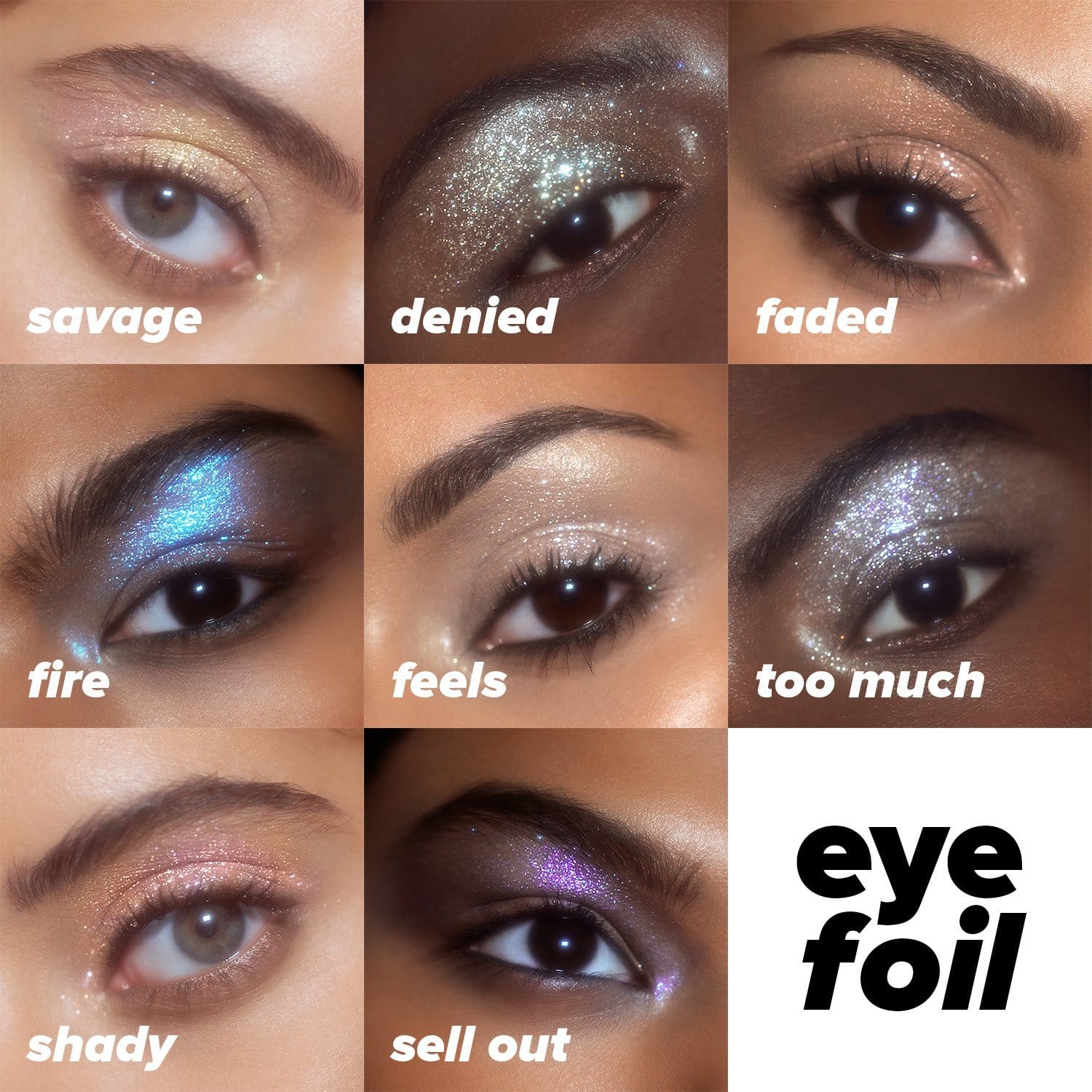eye foil Makeup metallic eye topper