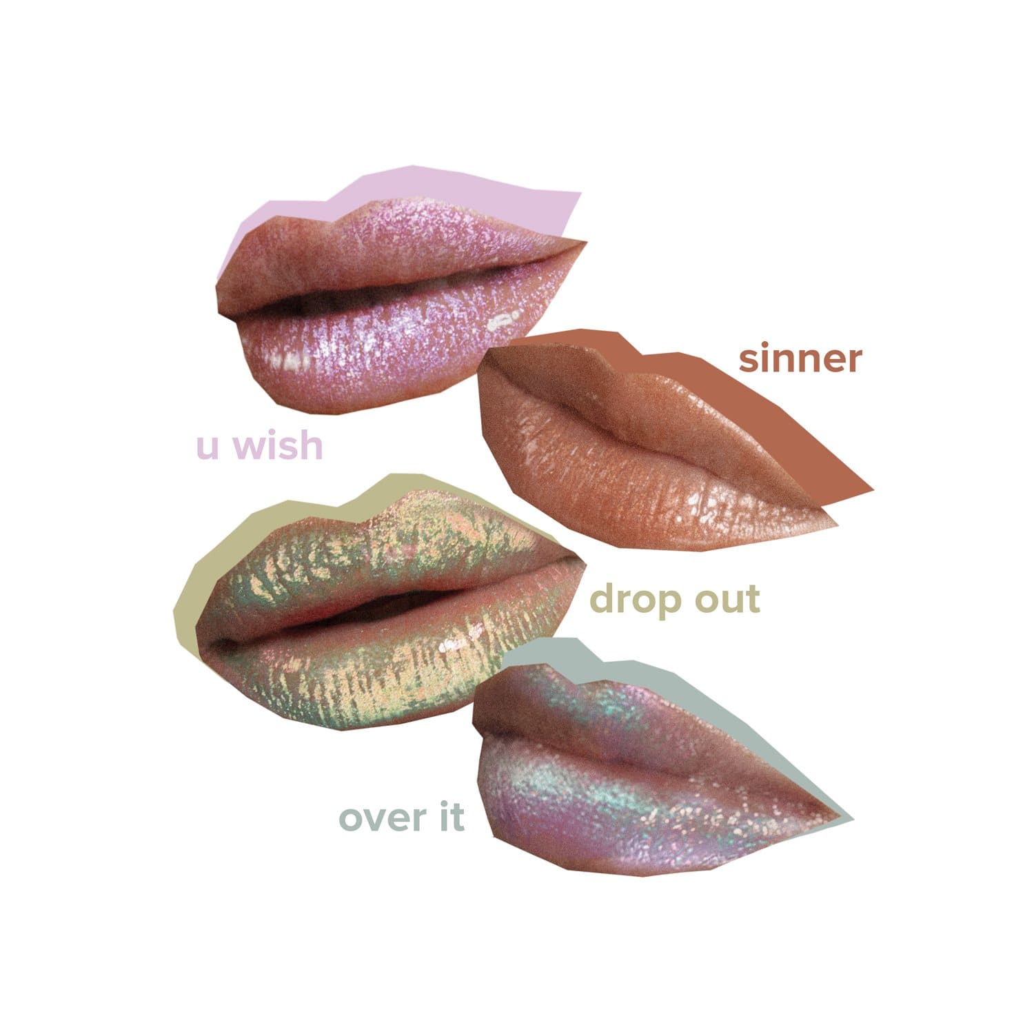lip foil Makeup iridescent lip topper